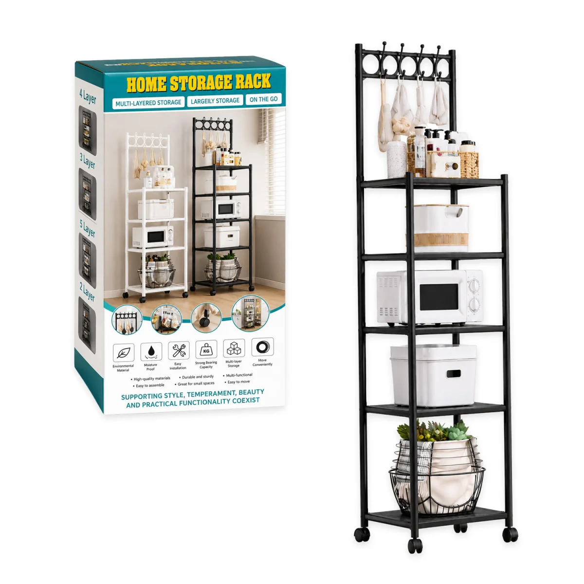 ORGANIZADOR MULTIUSOS 5 NIVELES 42*34*152CM