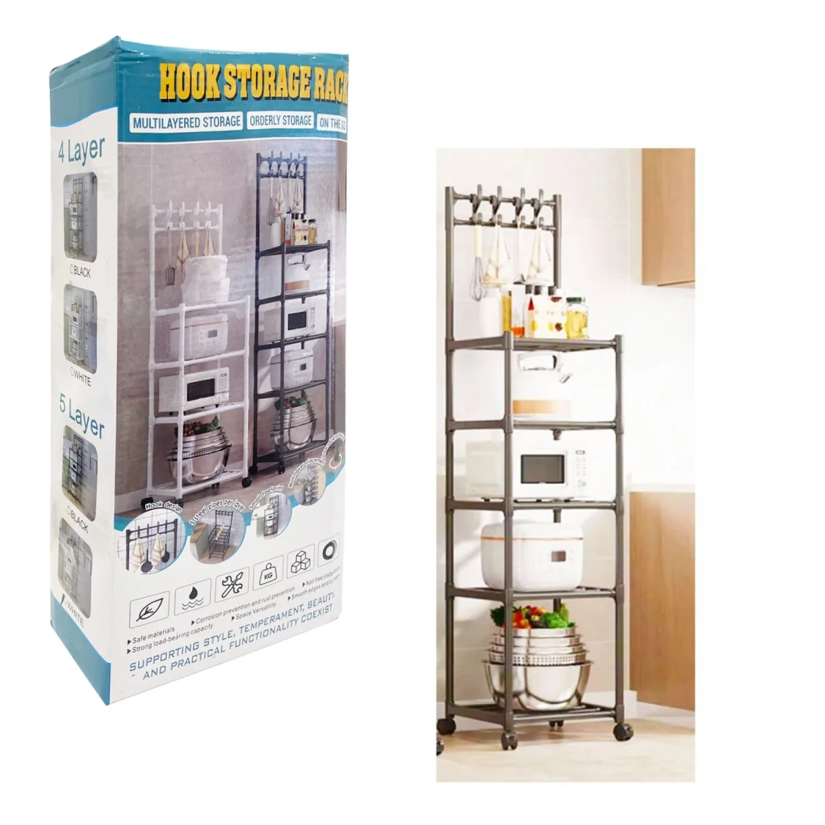 ORGANIZADOR MULTIUSOS 5 NIVELES 42*34*152CM