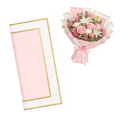 PAPEL COREANO B/RO BORDE DORADO X20