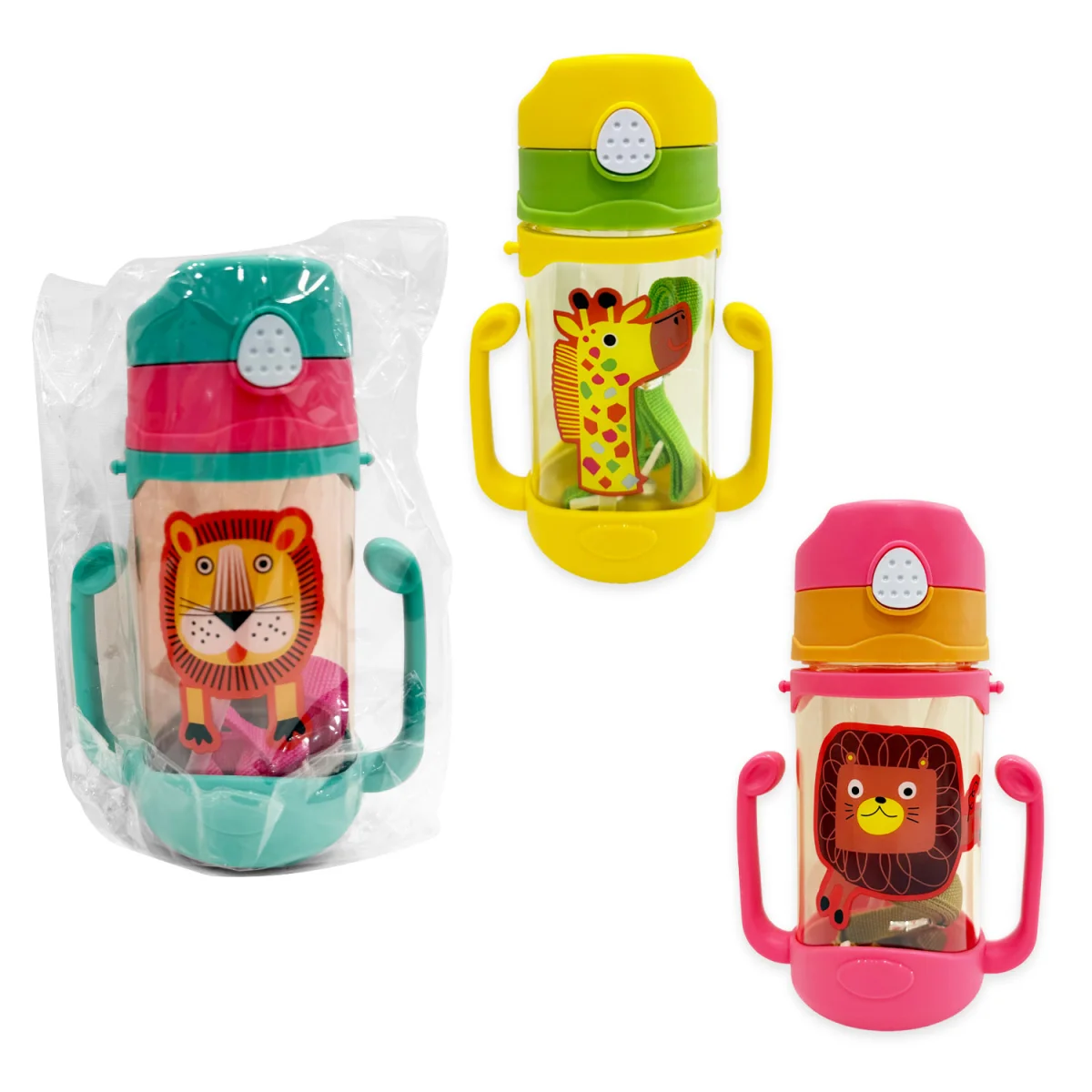 TERMO PLASTICO INFANTIL ANIMALES 400ML