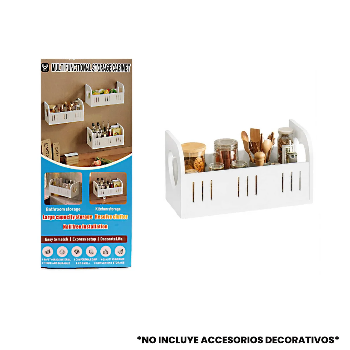 ORGANIZADOR REPISA MULTIFUNCIONAL (MDF) 28*10*14.5CM