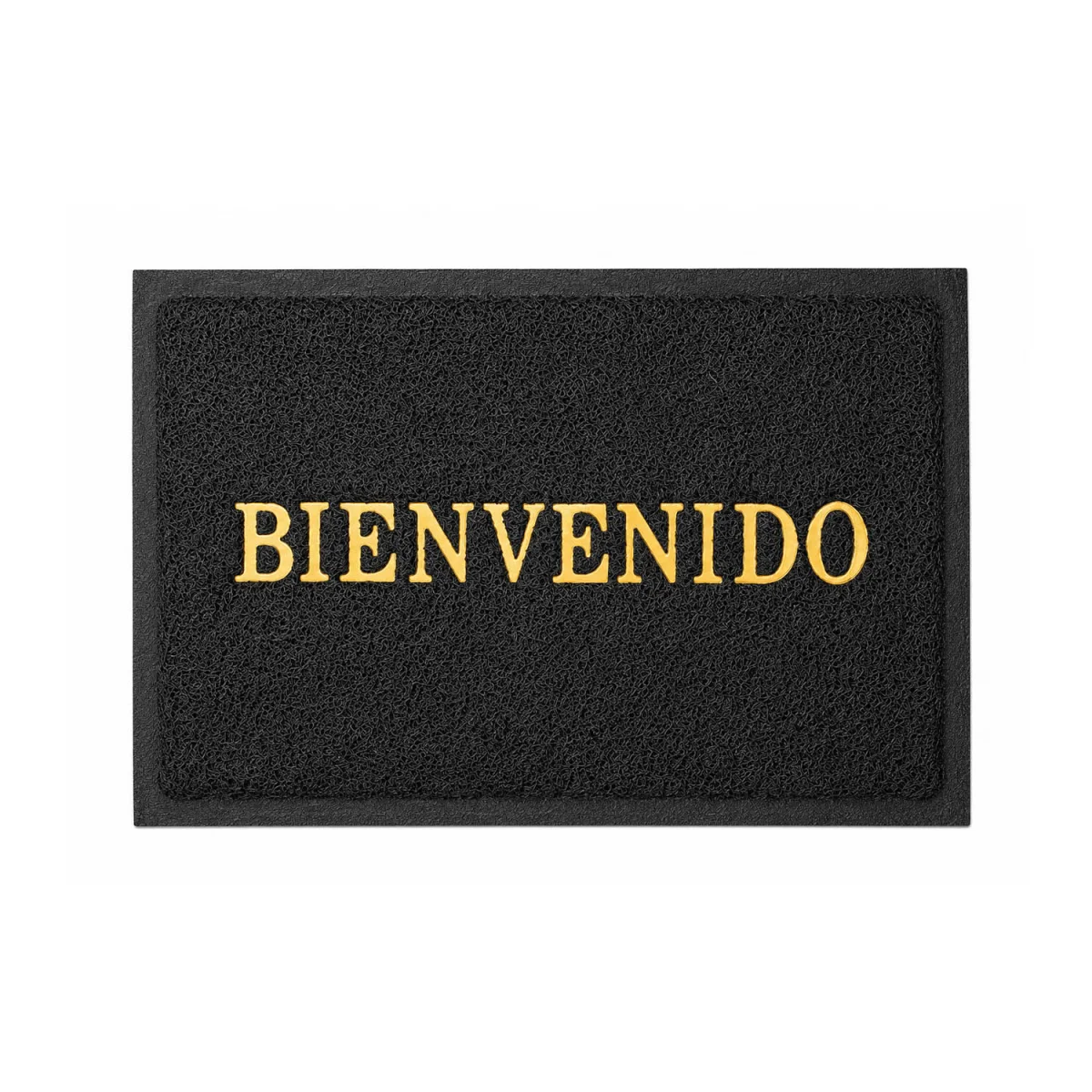 TAPETE NEGRO BIENVENIDO 35*55CM
