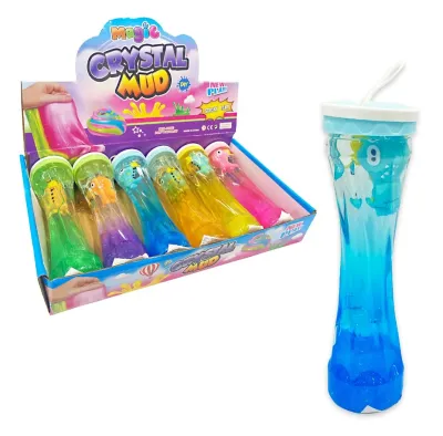 SLIME TUBO ESCARCHADO CON DINOSAURIO
