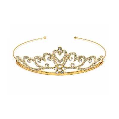 DIADEMA PRINCESA METALICA DORADA 15CM (PQTX25)