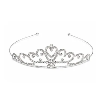 DIADEMA PRINCESA METALICA PLATEADA 15CM (PQTX25)