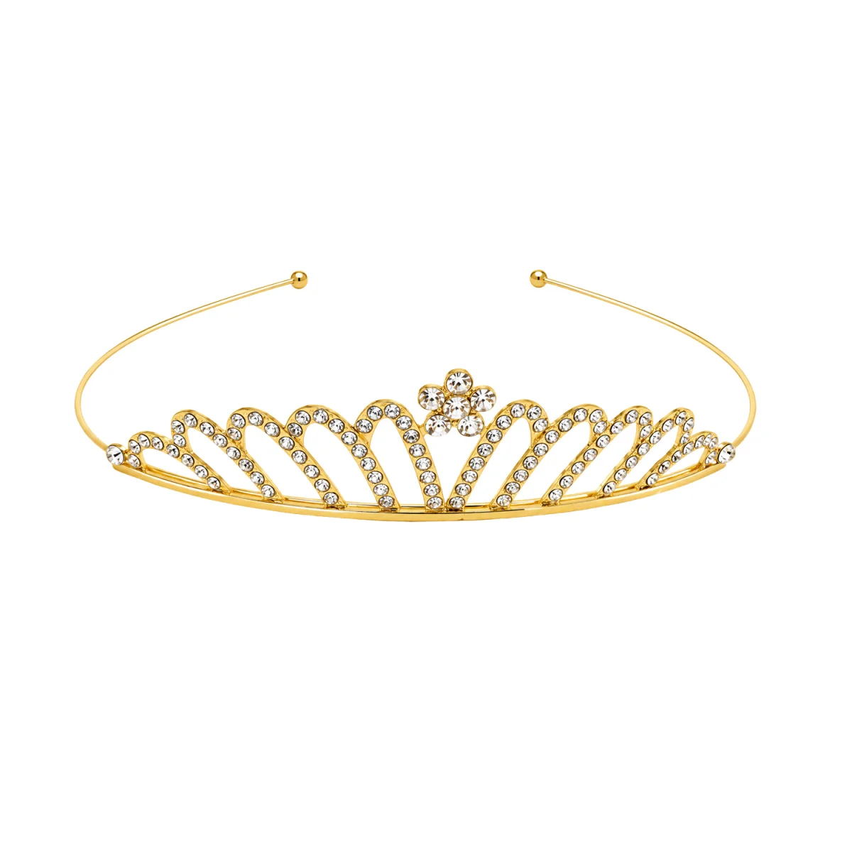 DIADEMA PRINCESA METALICA DORADA 14.5CM (PQTX25)