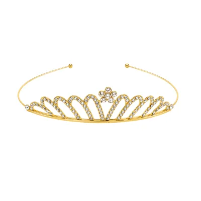 DIADEMA PRINCESA METALICA DORADA 14.5CM (PQTX25)