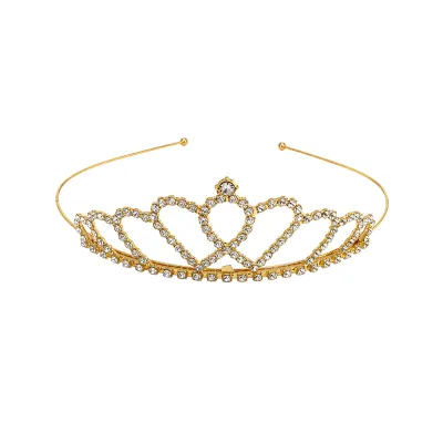 DIADEMA PRINCESA METALICA DORADA 14.5CM (PQTX25)
