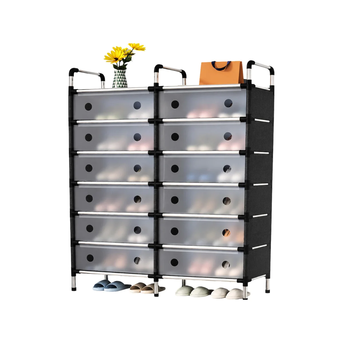 ORGANIZADOR METALICO PARA ZAPATOS 6 NIVELES 81*28*110CM