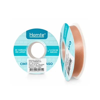 CINTA DOBLE RASO PALO ROSA 1.2CM*30Y (PQTX10)