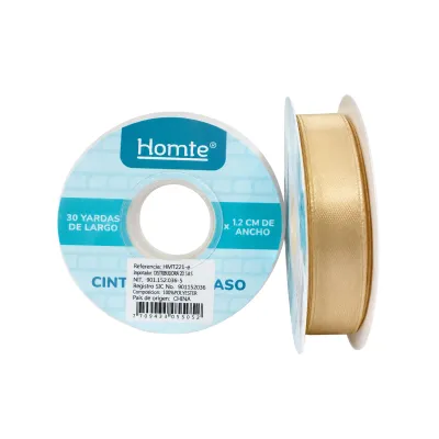 CINTA DOBLE RASO CREMA 1.2CM*30Y (PQTX10)