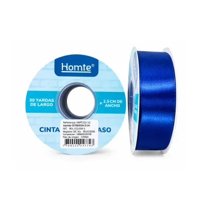 CINTA DOBLE RASO AZUL 2.5CM*30Y (PQTX5)