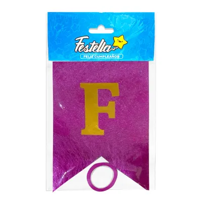 BANDERIN F.C RAYAS FUCSIA (PQTX12)