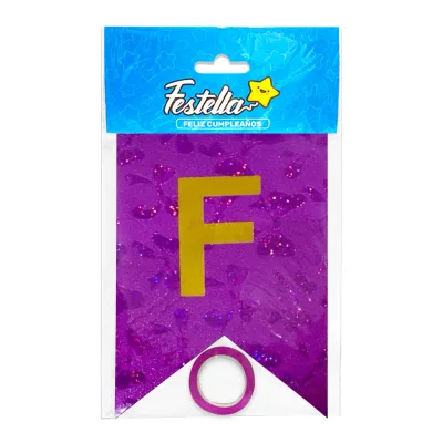 BANDERIN F.C MOÑOS MORADO (PQTX12)