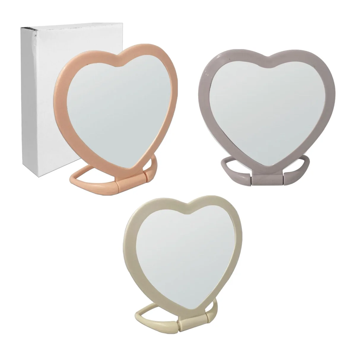 ESPEJO CORAZON AJUSTABLE 17*24.5CM