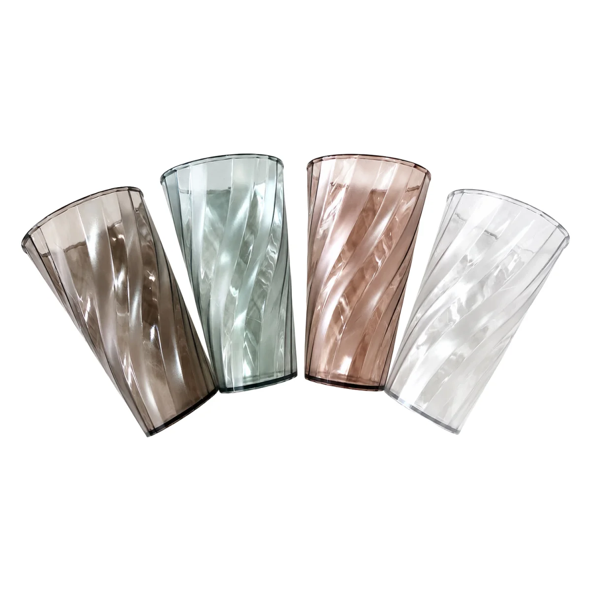 VASO TRANSPARENTE COLORES (PQTX4)