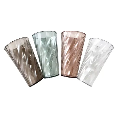 VASO TRANSPARENTE COLORES (PQTX4)