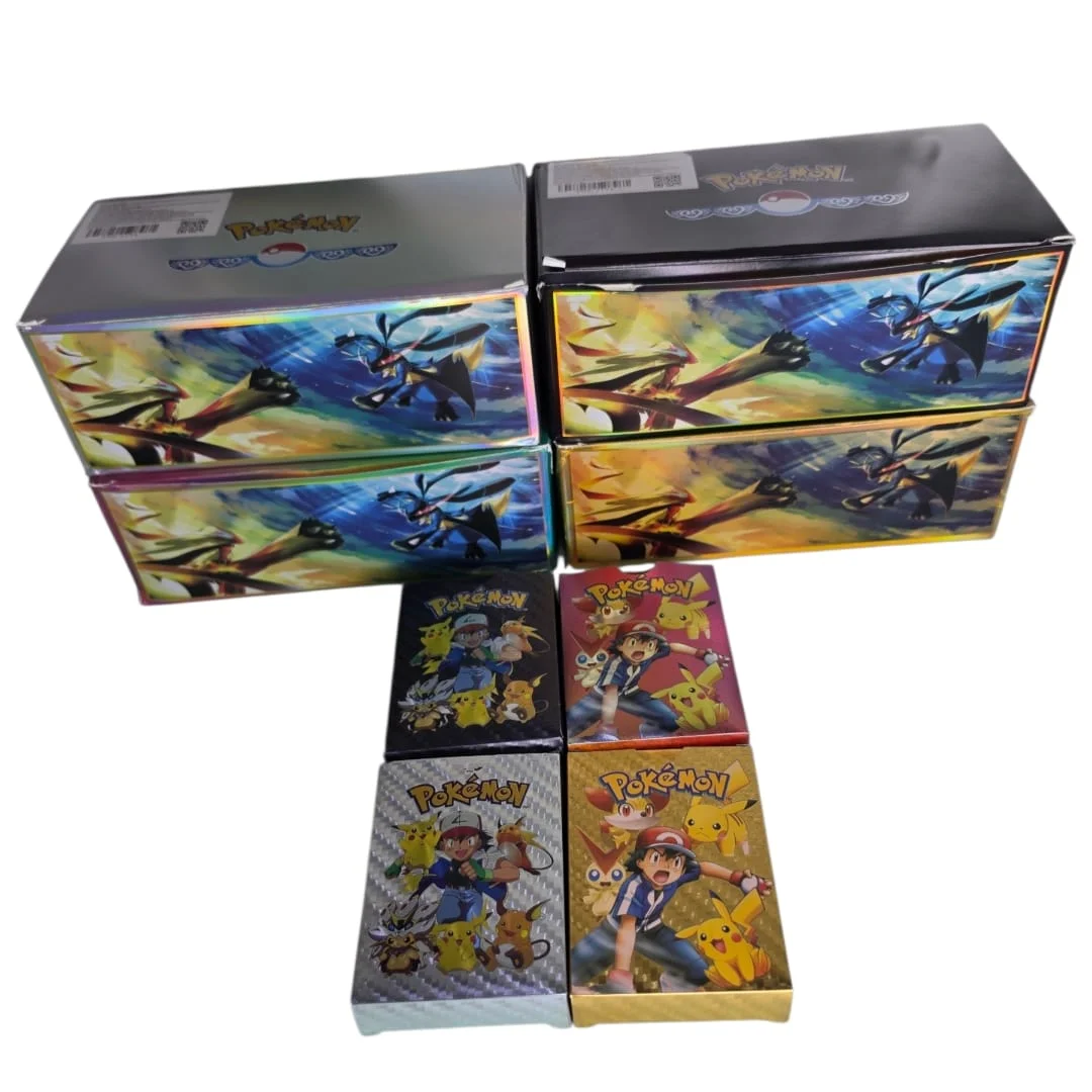 CARTA POKEMON METALIZADA 4 COLORES  X 55