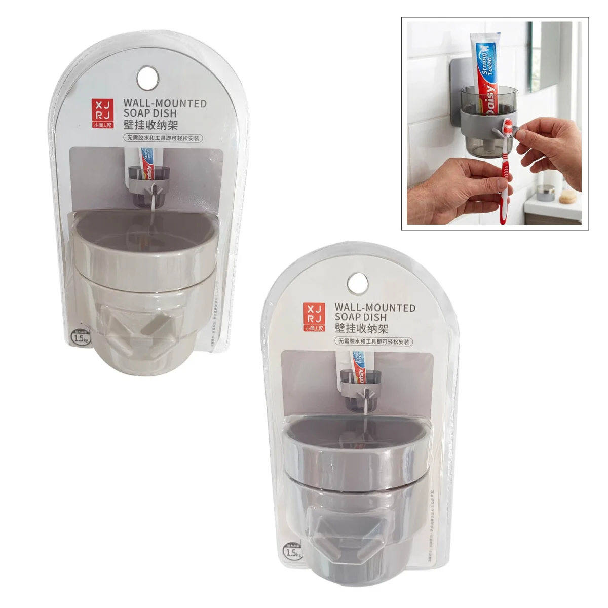 SOPORTE DE PARED CON CHUPAS PARA AFEITADORA
