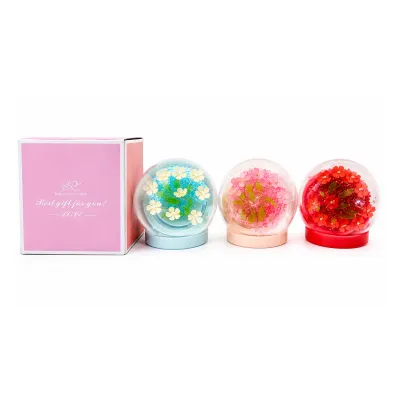 ESFERA CRISTAL CON FLORES DE LUZ