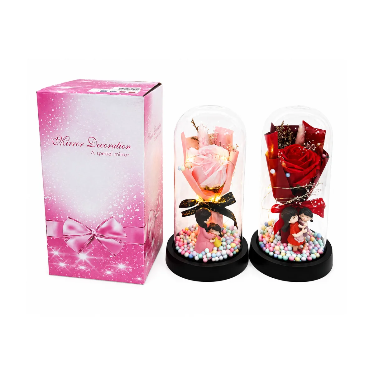 CORAZON CON NOVIOS Y LUZ ENCAPSULADO
