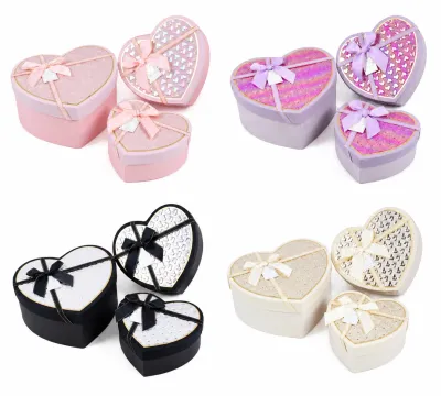 CAJA REGALO CORAZON X3