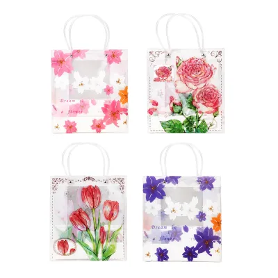 BOLSA REGALO FLORES 22*10*24CM (PQTX12)