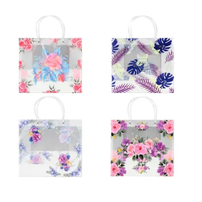 BOLSA REGALO FLORES 30*12*26CM (PQTX12)