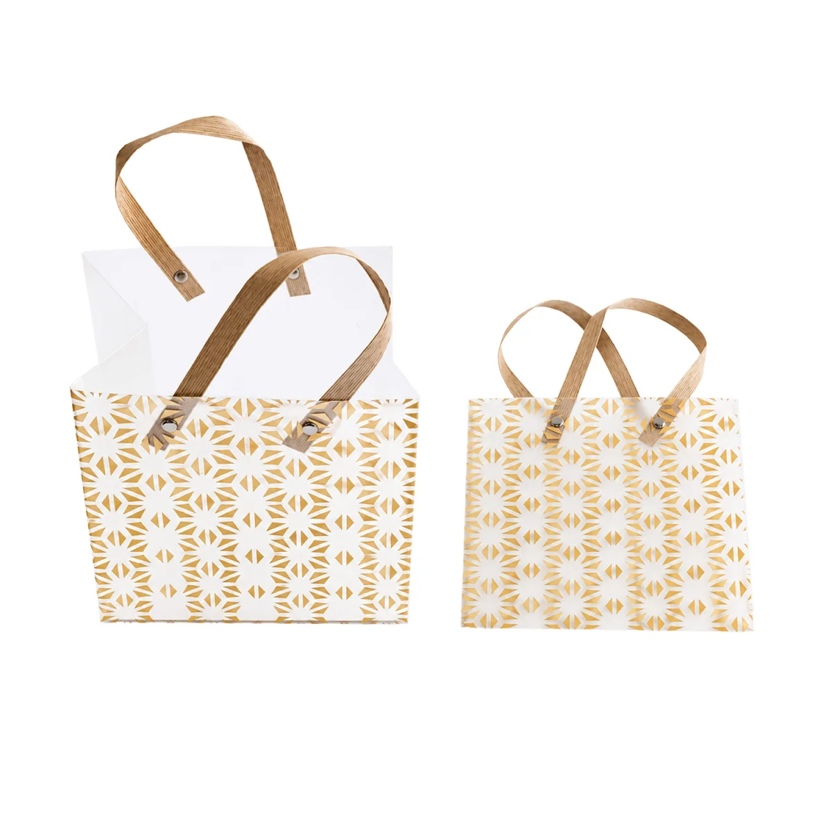 BOLSA REGALO TRANSPARENTE MOTIVOS 20*23*14CM (PQTX12)