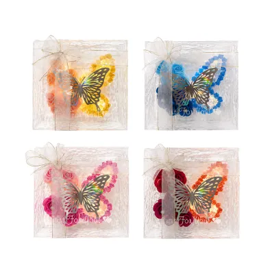 MARIPOSA CON LUZ EN CAJA