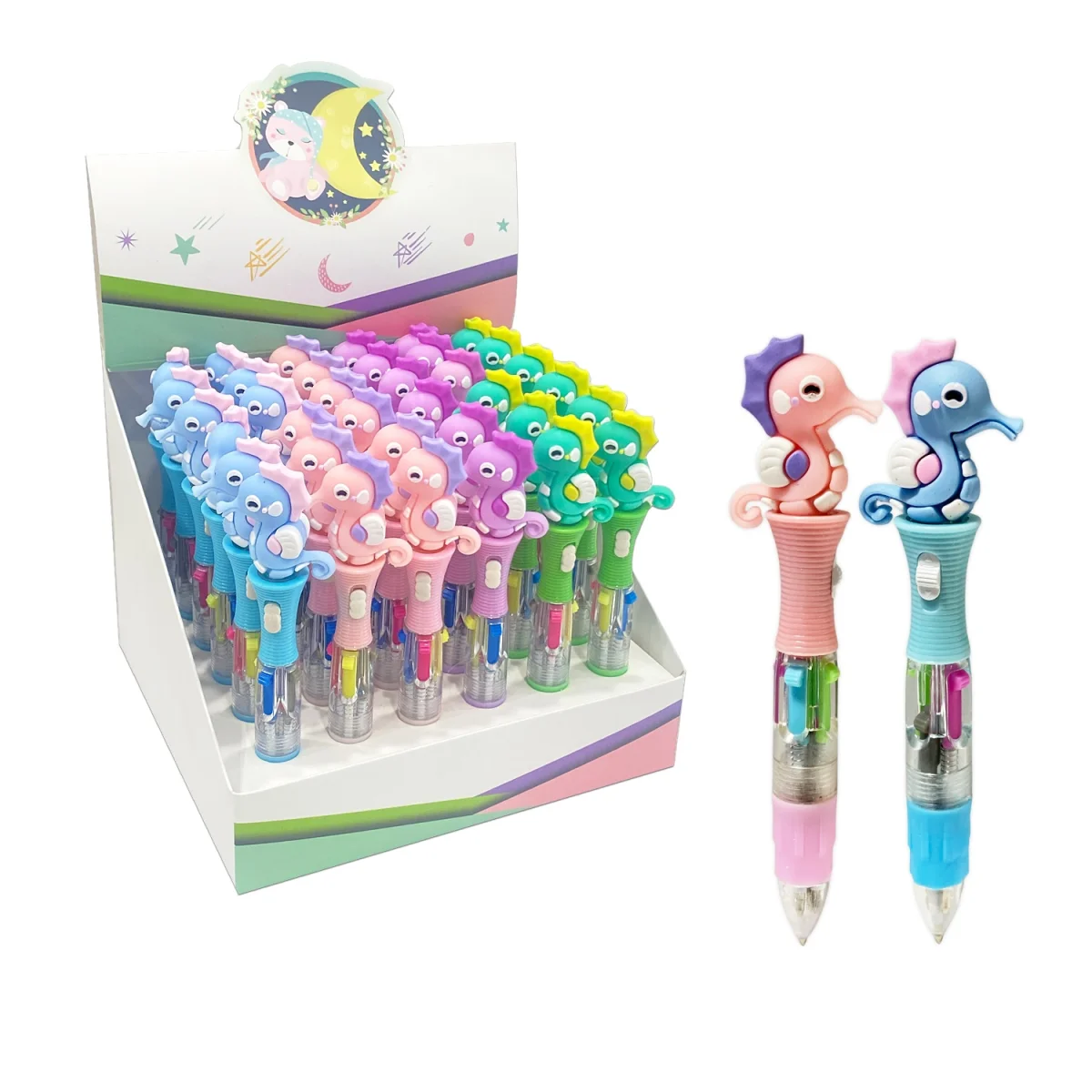 LAPICERO CABALLITO DE MAR 4 PUNTAS CON LUZ (CJX36)