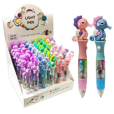 LAPICERO CABALLITO DE MAR 4 PUNTAS CON LUZ (CJX36)