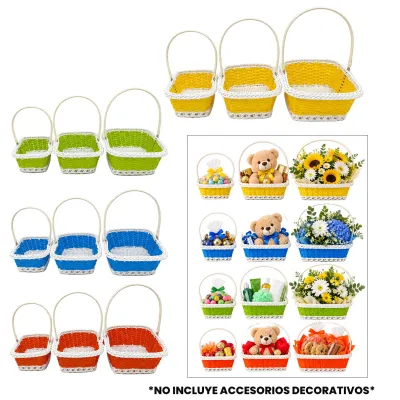 SET CANASTA DECORATIVA X3