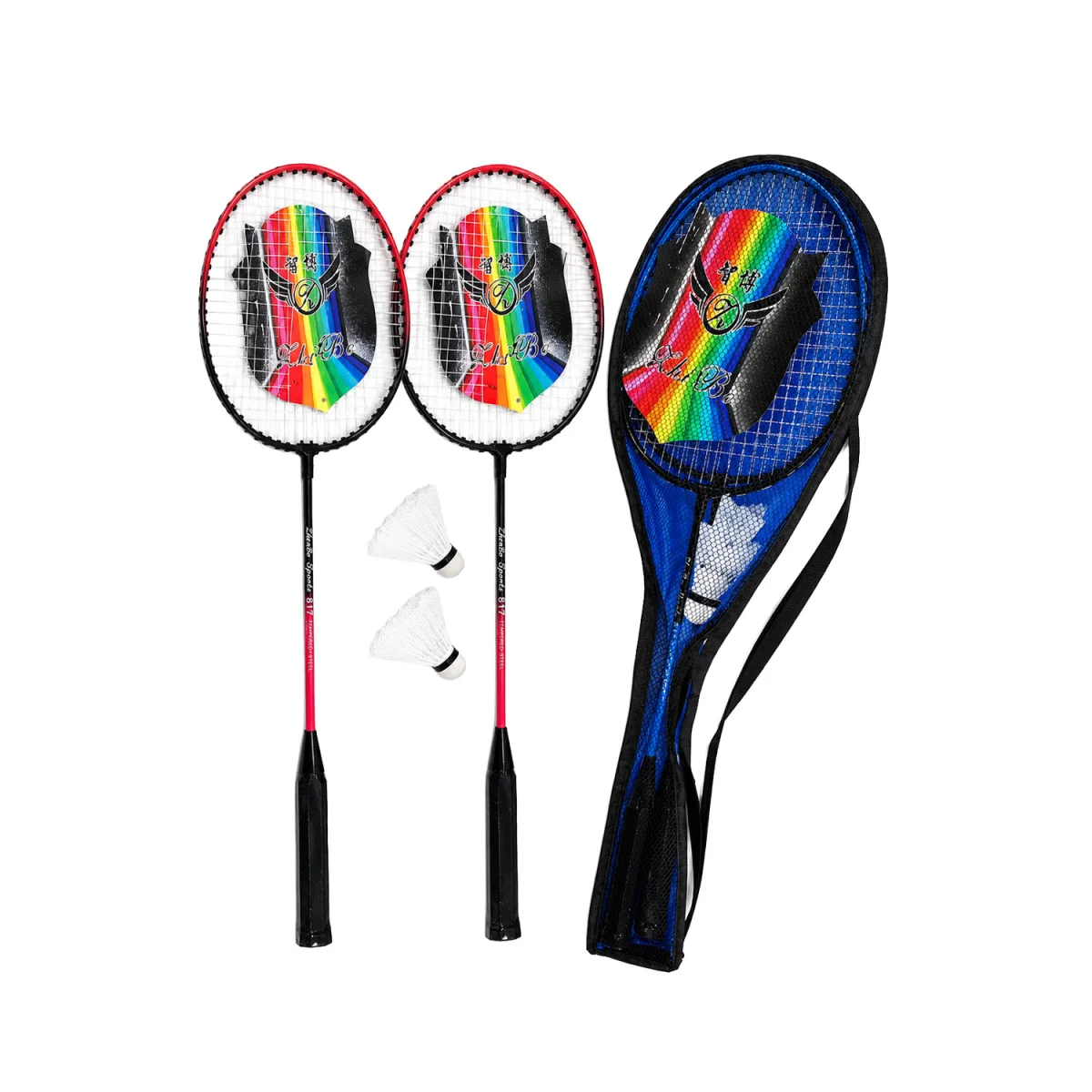 SET RAQUETA BADMINTON X2