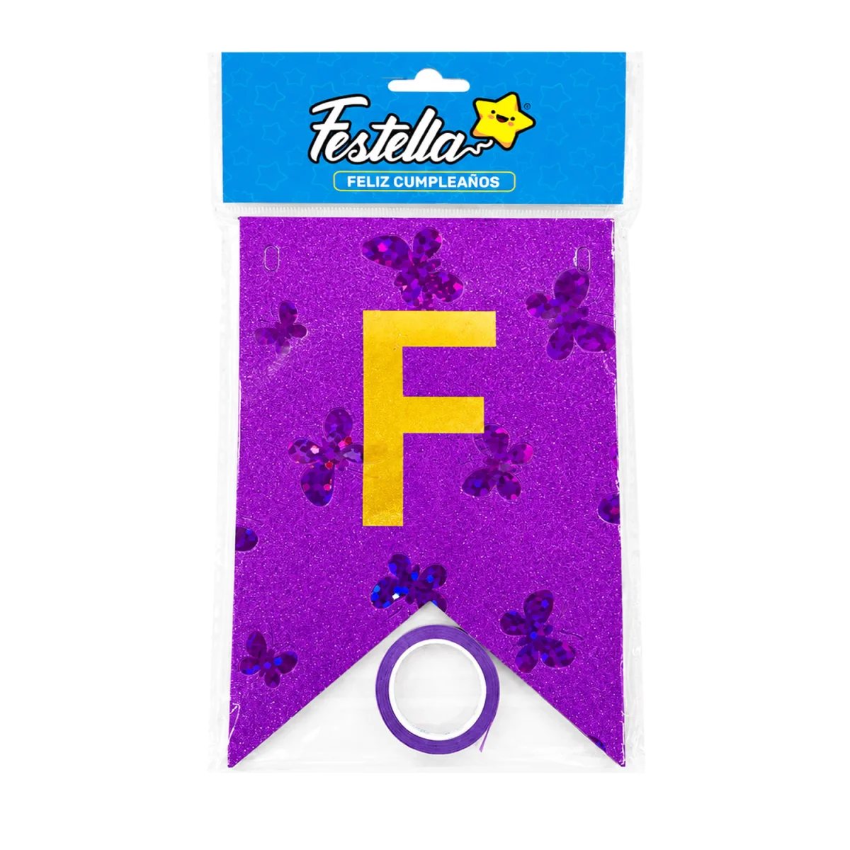 BANDERIN F.C MARIPOSAS FUCSIA (PQTX12)