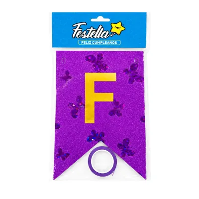 BANDERIN F.C MARIPOSAS FUCSIA (PQTX12)
