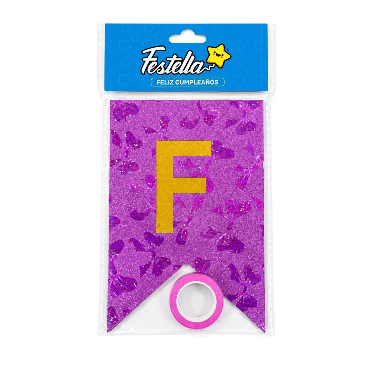 BANDERIN F.C MOÑOS FUCSIA (PQTX12)