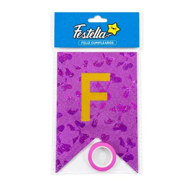 BANDERIN F.C MOÑOS FUCSIA (PQTX12)