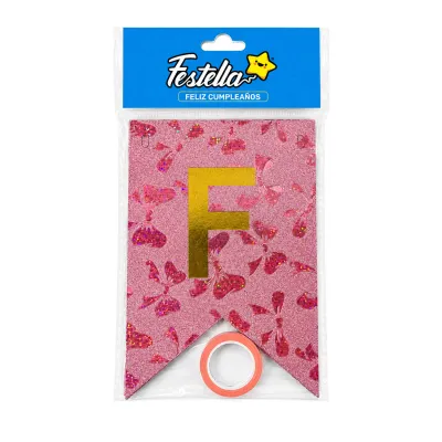 BANDERIN F.C MOÑOS ROSADO (PQTX12)