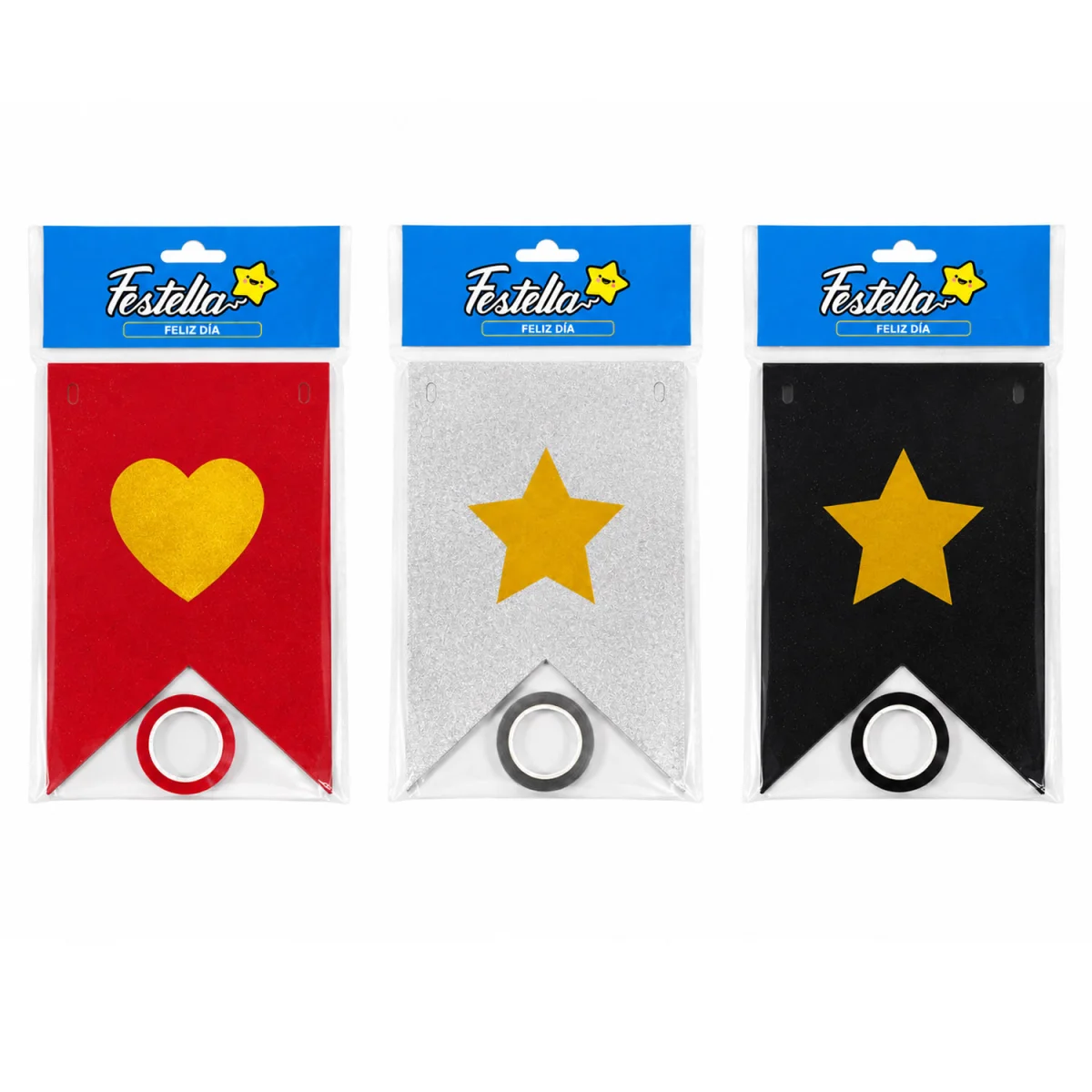 BANDERIN F.C FIGURAS BRILLANTE (PQTX12)