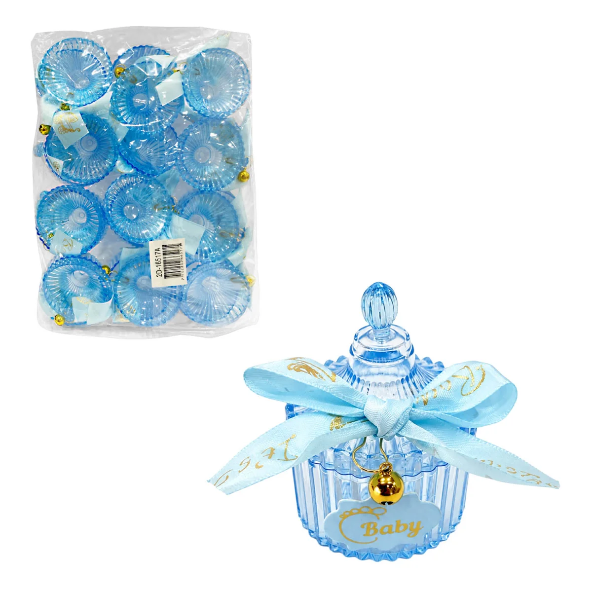 RECORDATORIO BABY SHOWER CAJA ROSADA (PQTX12)