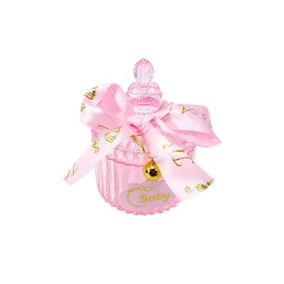 RECORDATORIO BABY SHOWER CAJA ROSADA (PQTX12)