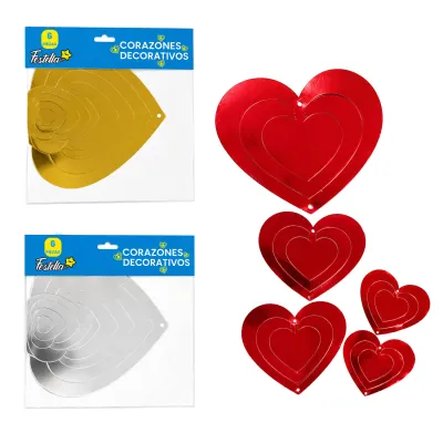 CORAZON DECORATIVO X6 (PQTX12)
