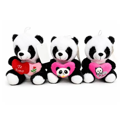 PELUCHE OSO PANDA CON CORAZON TE AMO 21CM
