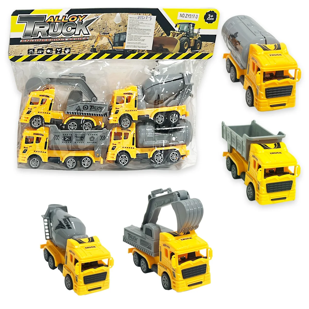SET CARRO DE CONSTRUCCION X 4 EN BOLSA