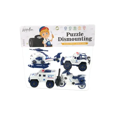 SET VEHICULO POLICIA X 4 EN BOLSA
