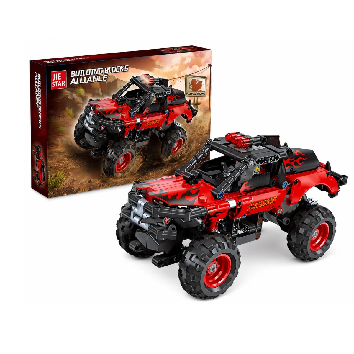 CARRO TODOTERRENO ARMABLE DE PULSO X 374PCS