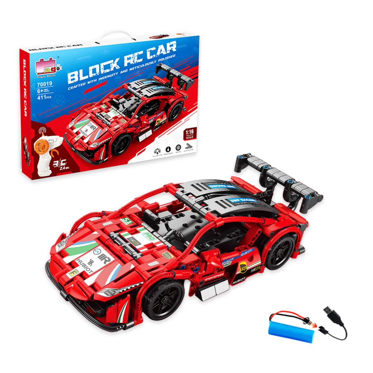 CARRO ARMABLE X440PCS CONTROL REMOTO PILA RECARGABLE