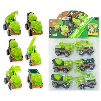 SET VEHICULOS DINOSAURIOS X 6 EN BOLSA