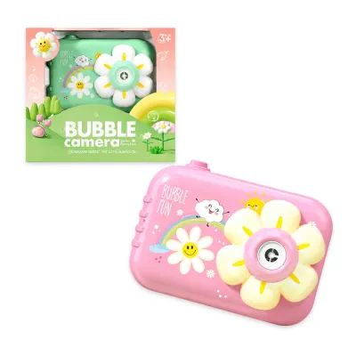 CAMARA BURBUJERA FLOR INFANTIL 2 COLORES (PILAS)